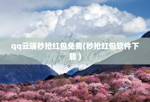 qq云端秒抢红包免费(秒抢红包软件下载 )