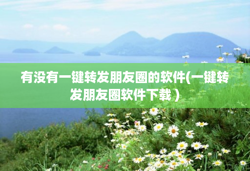 有没有一键转发朋友圈的软件(一键转发朋友圈软件下载 )