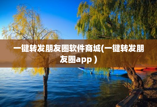 一键转发朋友圈软件商城(一键转发朋友圈app )