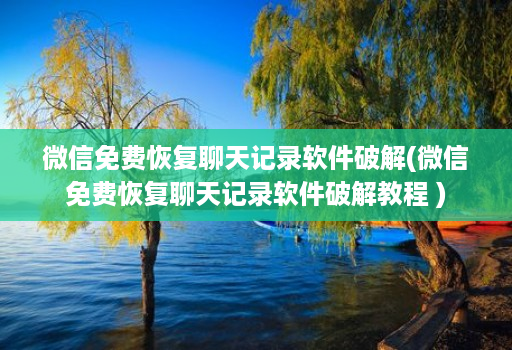 微信免费恢复聊天记录软件破解(微信免费恢复聊天记录软件破解教程 )