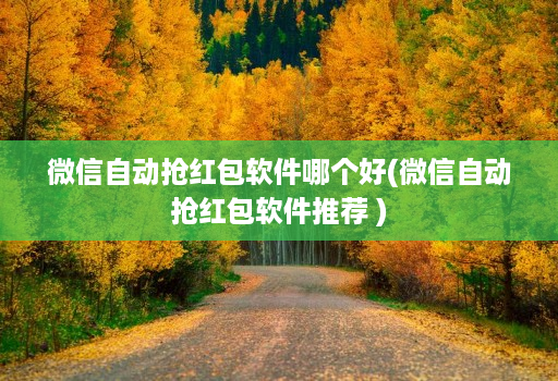 微信自动抢红包软件哪个好(微信自动抢红包软件推荐 )