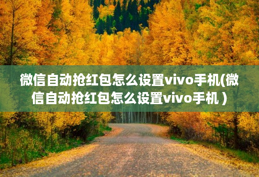 微信自动抢红包怎么设置vivo手机(微信自动抢红包怎么设置vivo手机 )