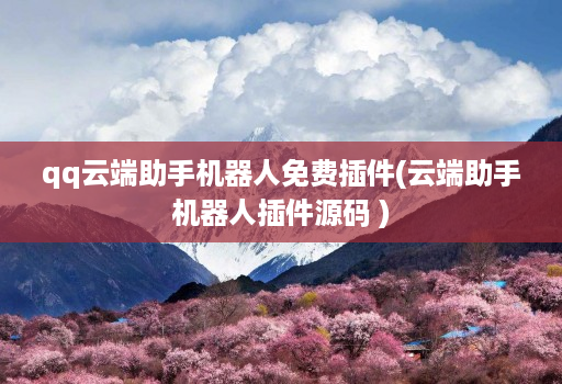 qq云端助手机器人免费插件(云端助手机器人插件源码 )