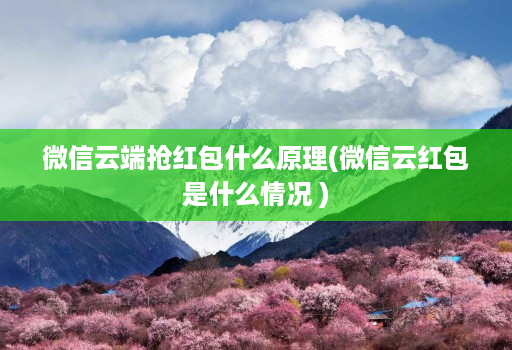 微信云端抢红包什么原理(微信云红包是什么情况 )