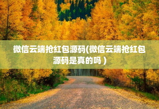 微信云端抢红包源码(微信云端抢红包源码是真的吗 )
