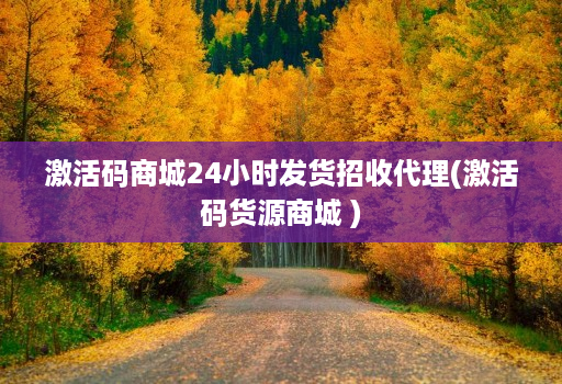 激活码商城24小时发货招收代理(激活码货源商城 )