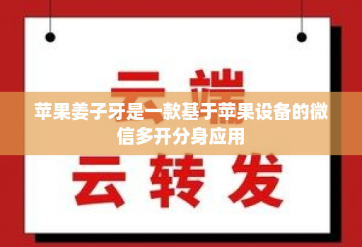 苹果姜子牙是一款基于苹果设备的微信多开分身应用