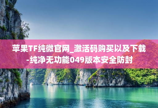 苹果TF纯微官网_激活码购买以及下载-纯净无功能049版本安全防封