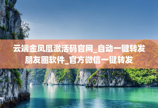 云端金凤凰激活码官网_自动一键转发朋友圈软件_官方微信一键转发