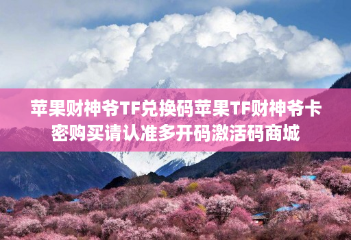 苹果财神爷TF兑换码苹果TF财神爷卡密购买请认准多开码激活码商城