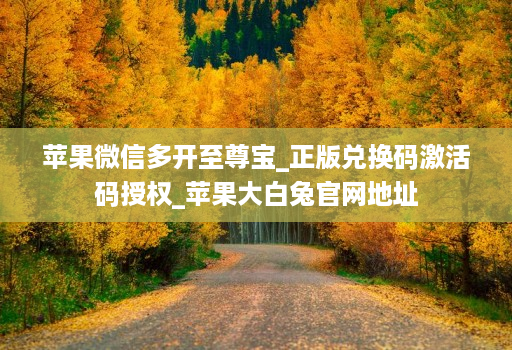 苹果微信多开至尊宝_正版兑换码激活码授权_苹果大白兔官网地址