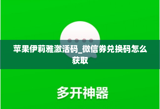 苹果伊莉雅激活码_微信券兑换码怎么获取