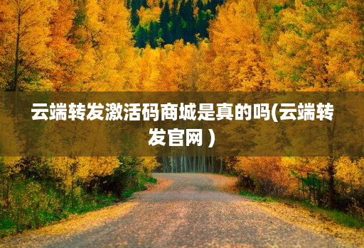 云端转发激活码商城是真的吗(云端转发官网 )