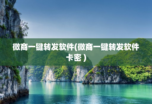 微商一键转发软件(微商一键转发软件卡密 )