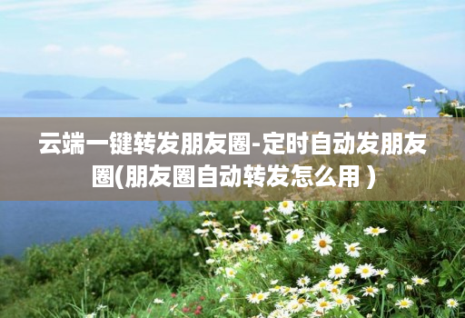 云端一键转发朋友圈-定时自动发朋友圈(朋友圈自动转发怎么用 )