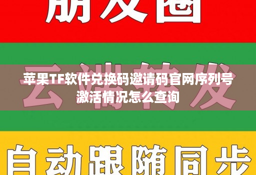 苹果TF软件兑换码邀请码官网序列号激活情况怎么查询