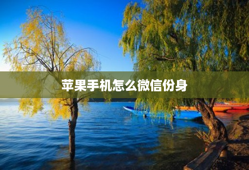 苹果手机怎么微信份身